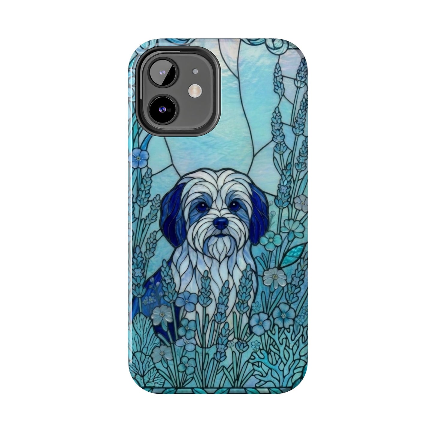 Maltese Stained Glass Style Tough Case — Ocean Blue Theme