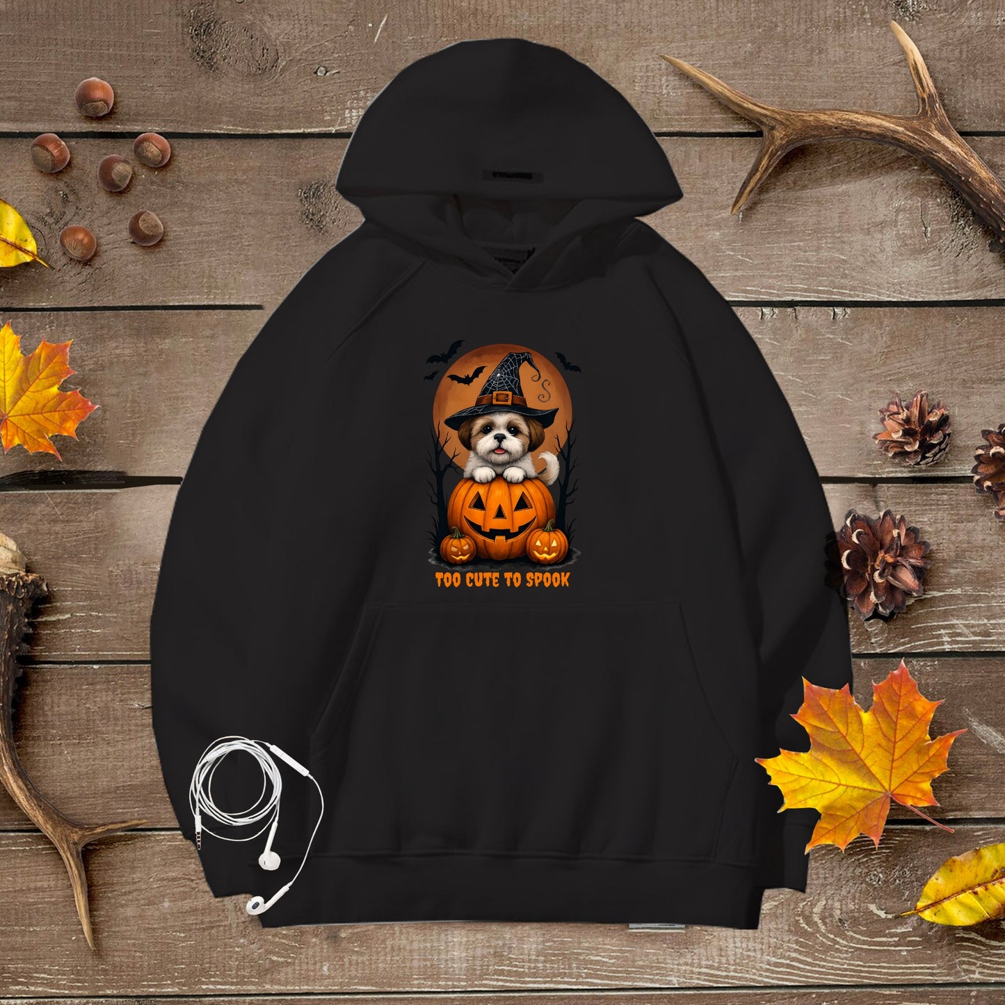 Cute Halloween Unisex Premium Hoodie Shi Tzu Witch