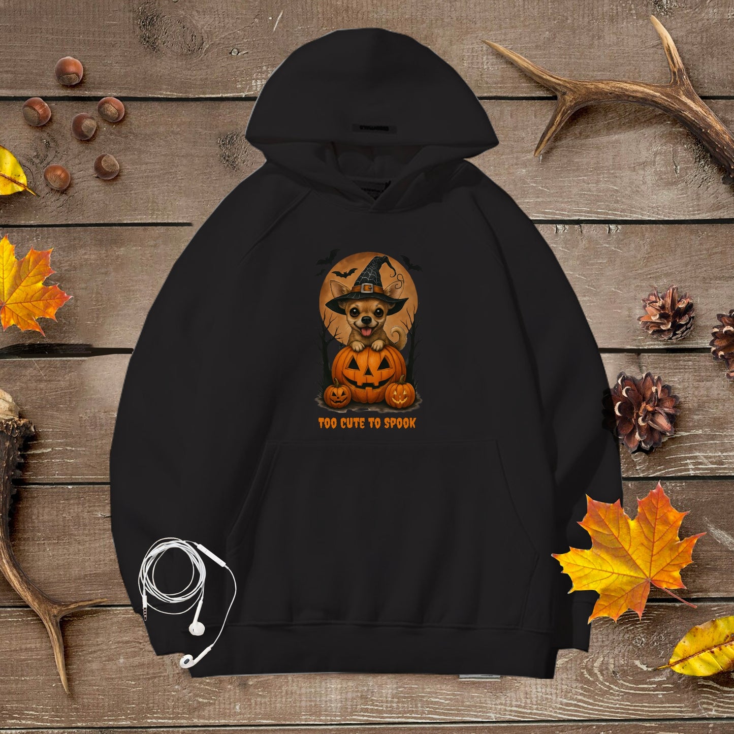 Cute Halloween Unisex Premium Hoodie Chihuahua Witch