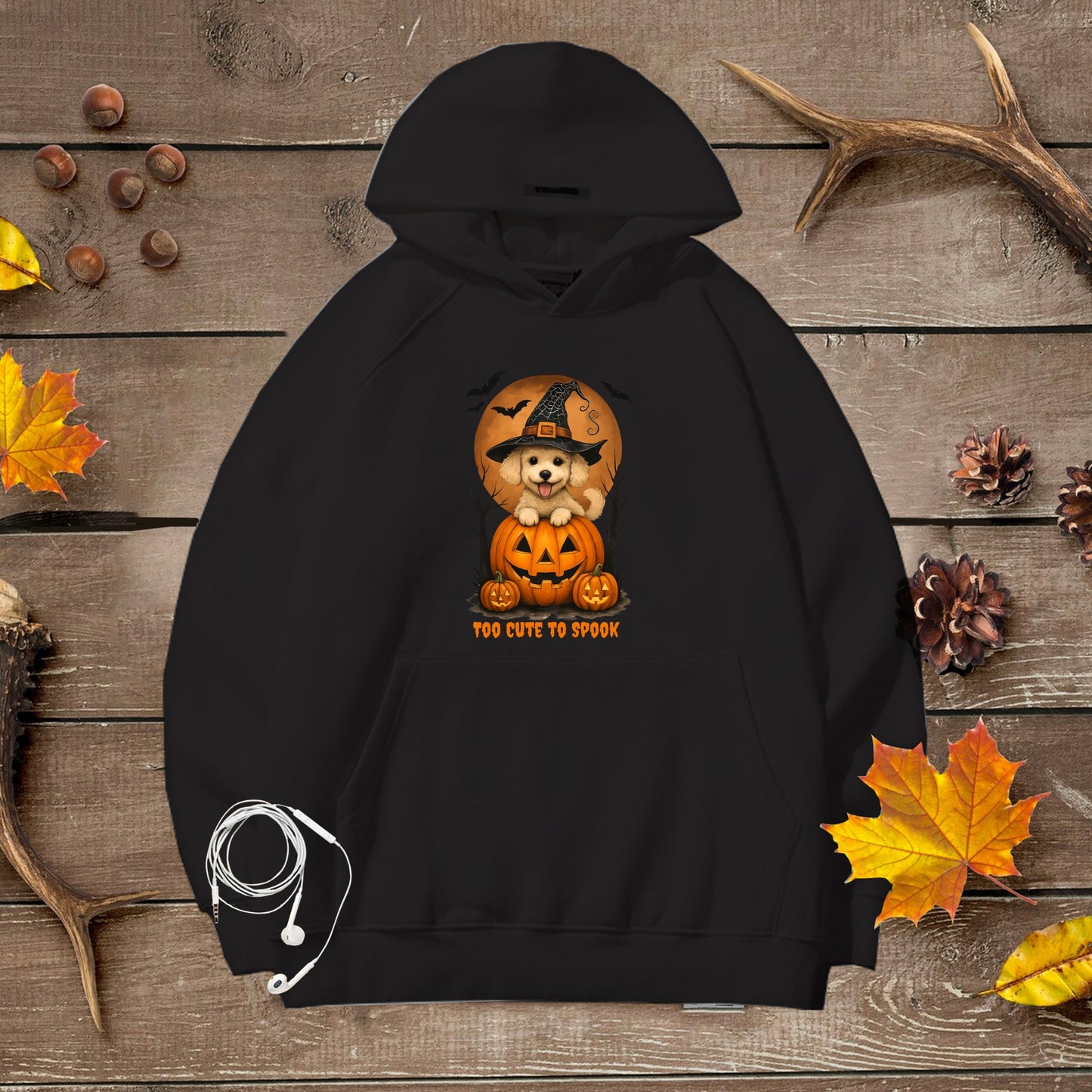 Cute Halloween Unisex Premium Hoodie Toy Poodle Witch