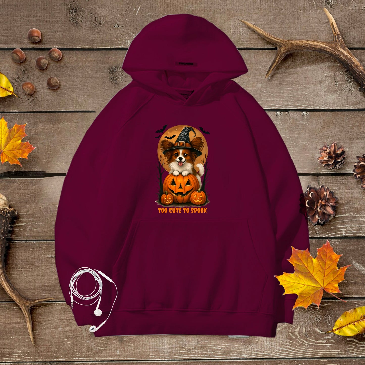 Cute Halloween Unisex Premium Hoodie Papillon Witch