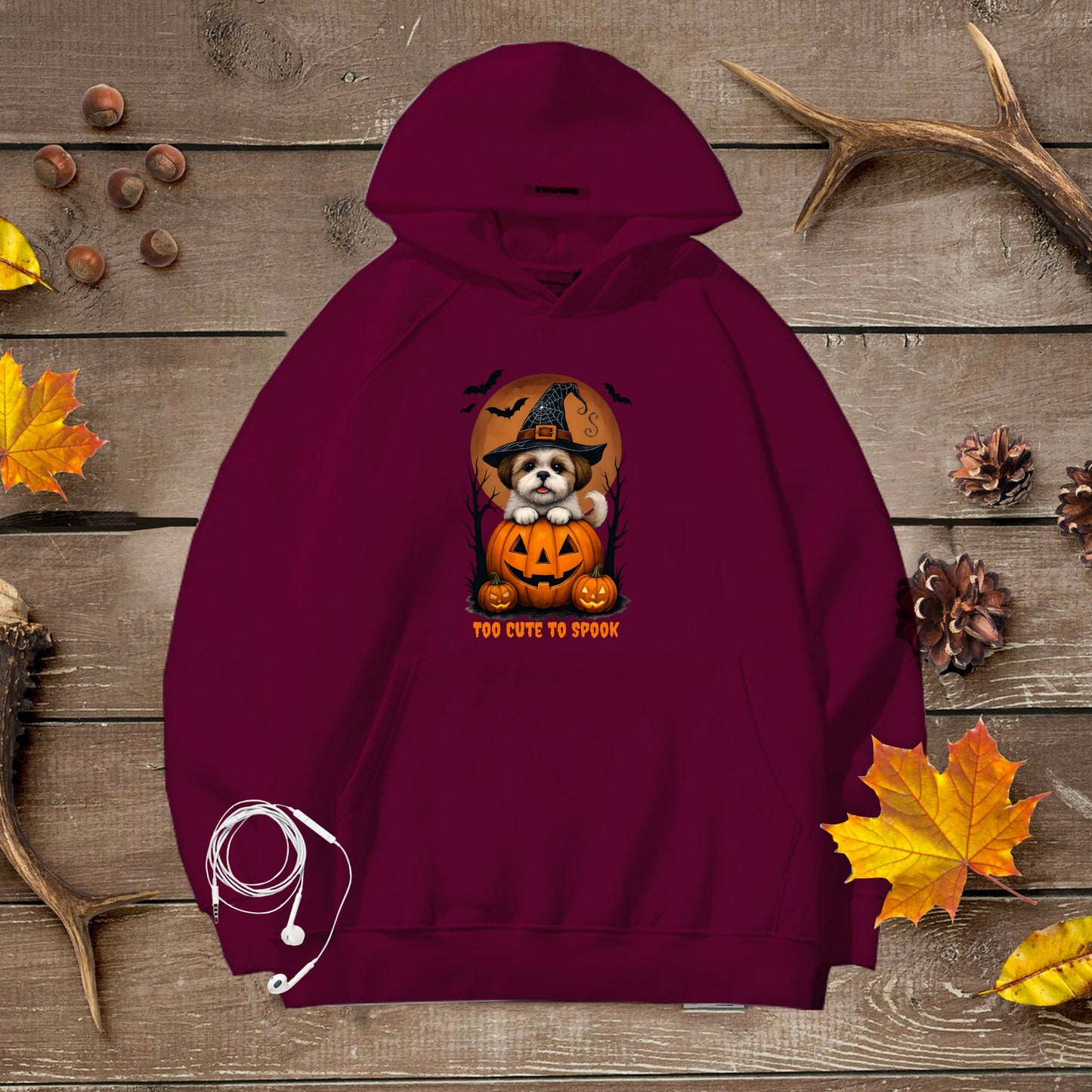 Cute Halloween Unisex Premium Hoodie Shi Tzu Witch