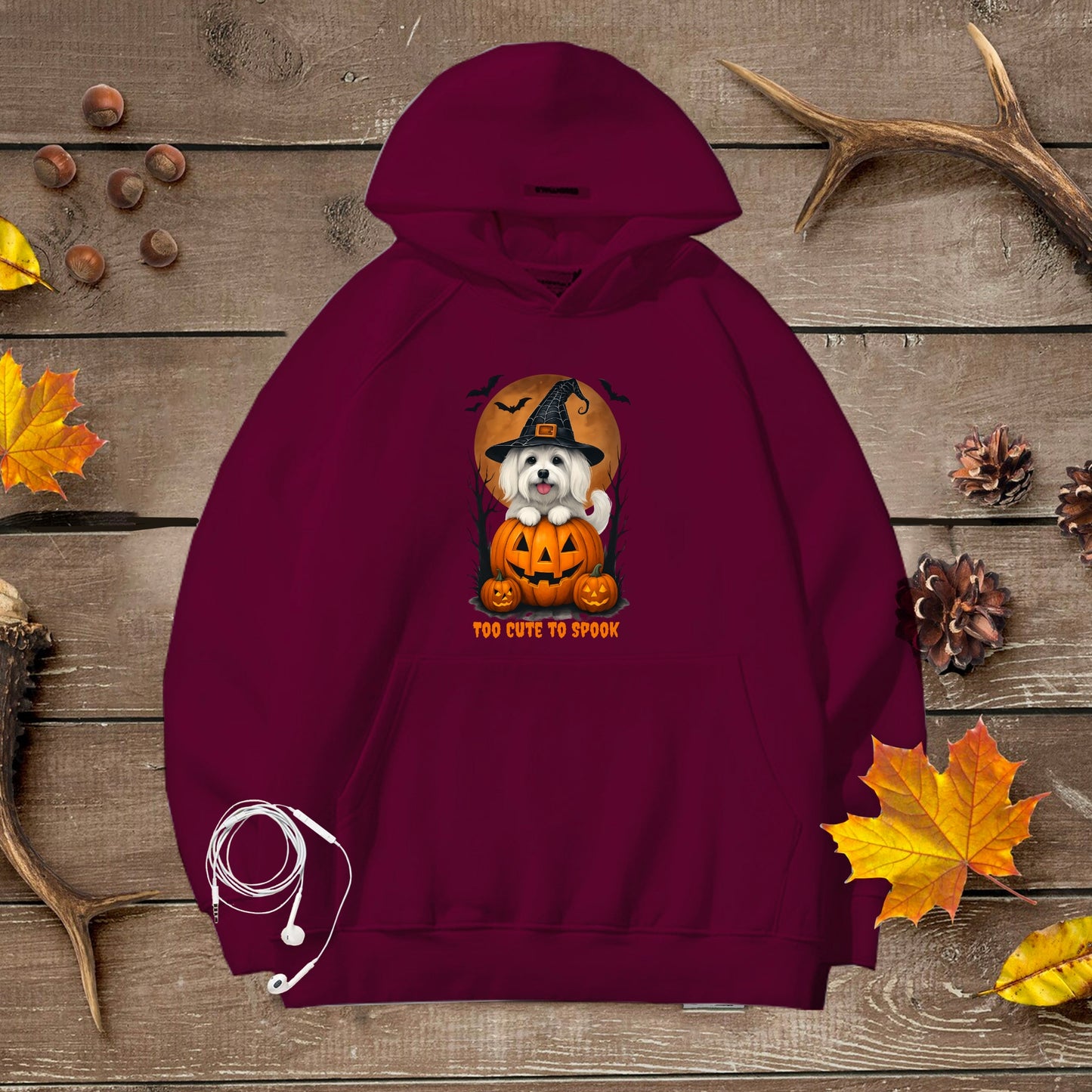 Cute Halloween Unisex Premium Hoodie Maltese Witch