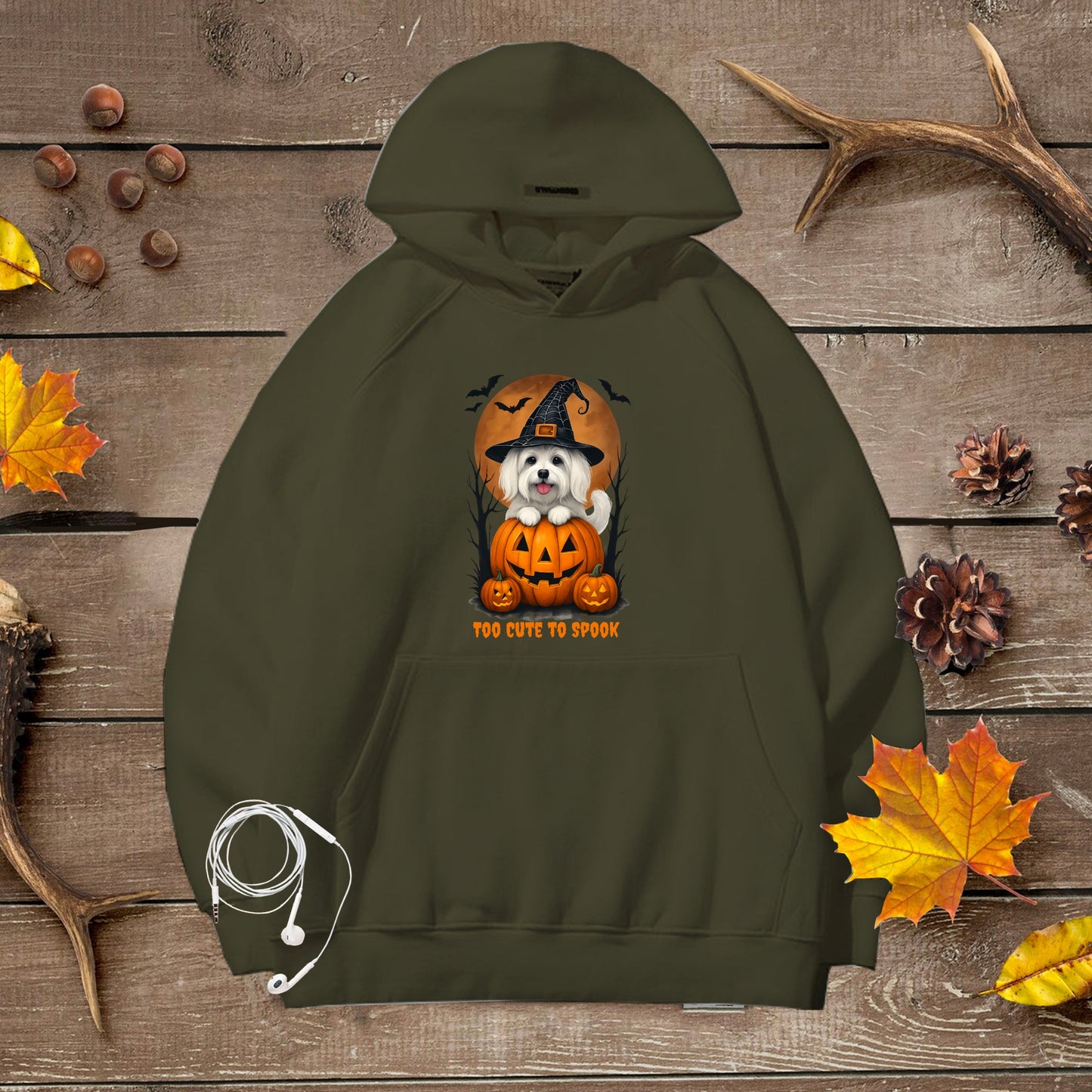 Cute Halloween Unisex Premium Hoodie Maltese Witch
