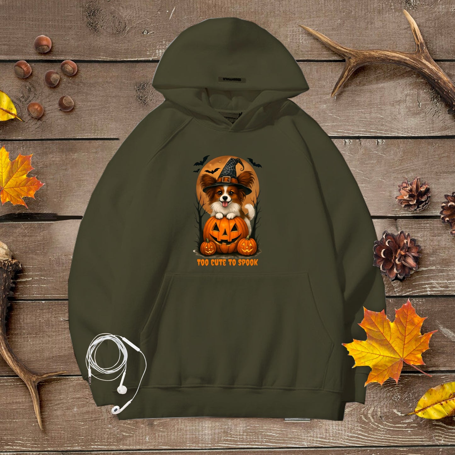 Cute Halloween Unisex Premium Hoodie Papillon Witch