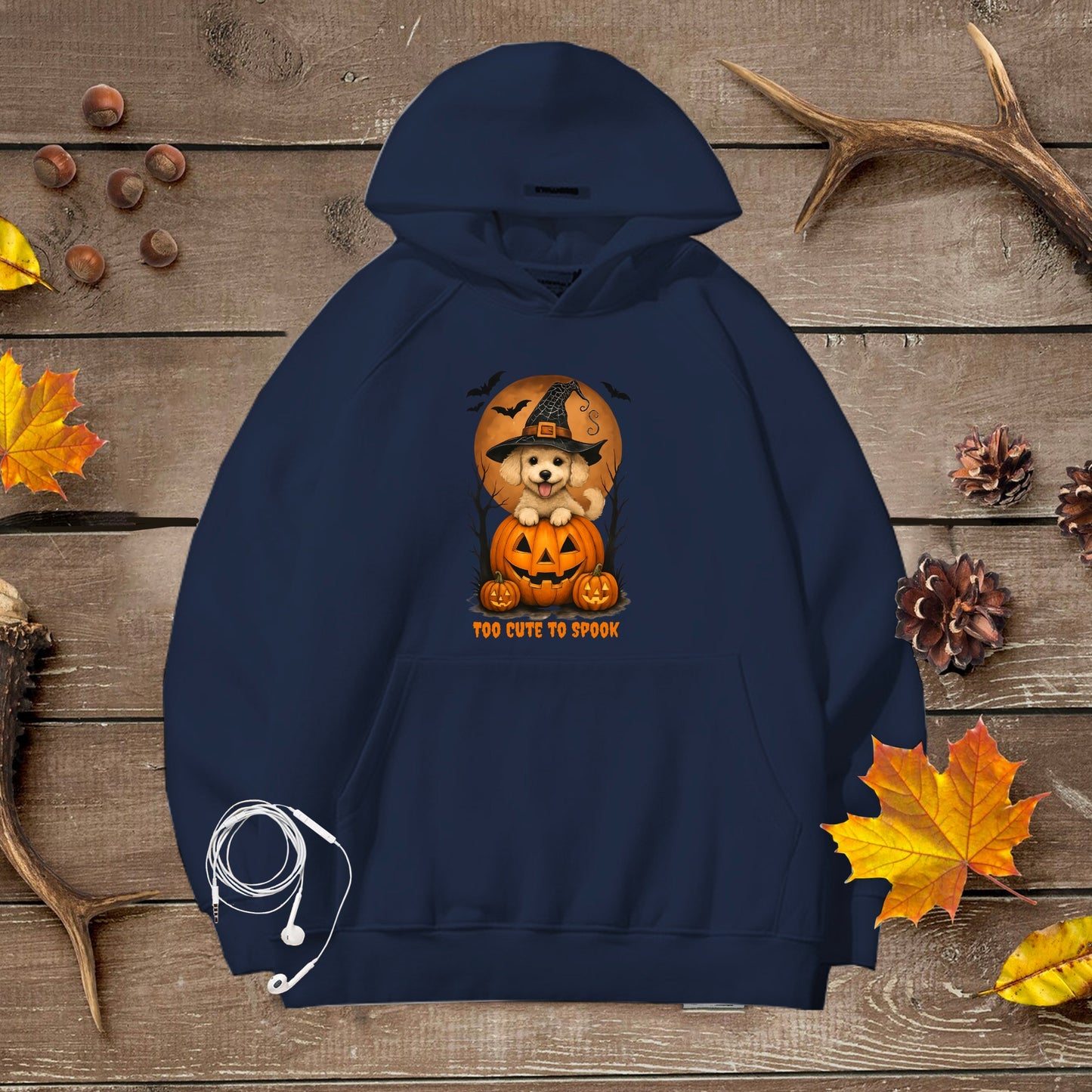 Cute Halloween Unisex Premium Hoodie Toy Poodle Witch
