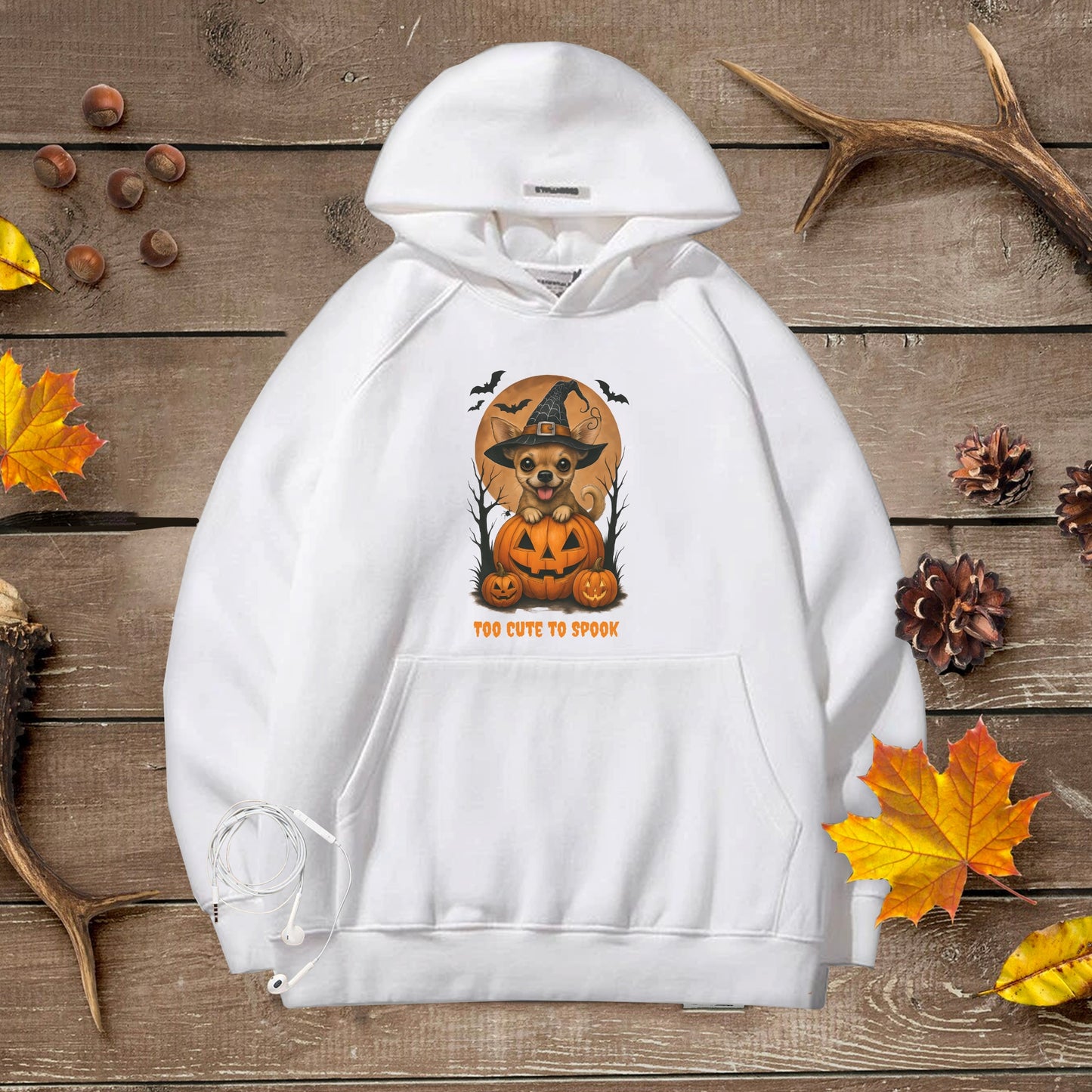 Cute Halloween Unisex Premium Hoodie Chihuahua Witch