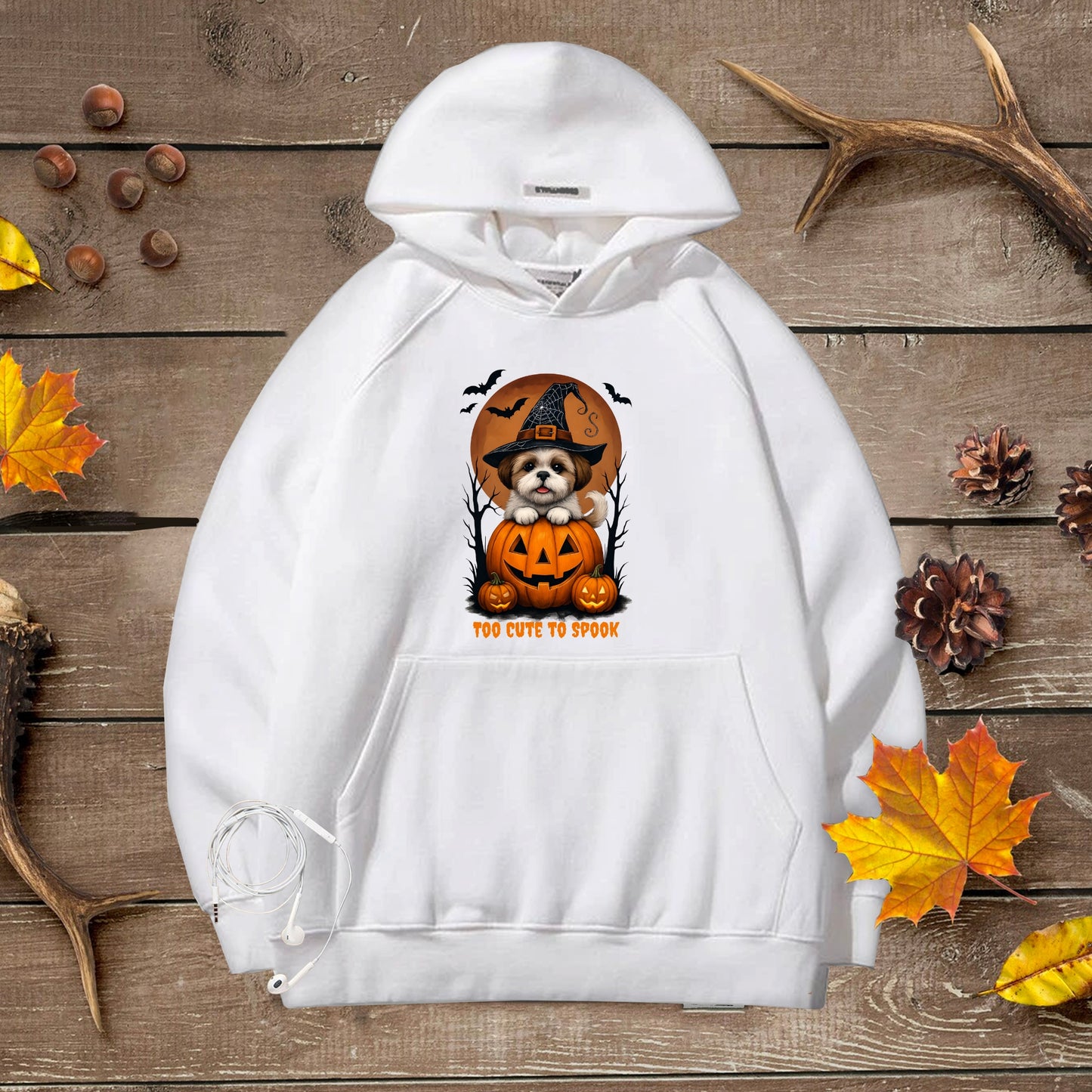 Cute Halloween Unisex Premium Hoodie Shi Tzu Witch
