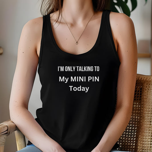I'm only talking Flowy Racerback Women's Tank