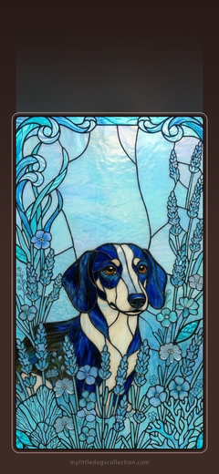 Dachshund wallpaper, Ocean Blue