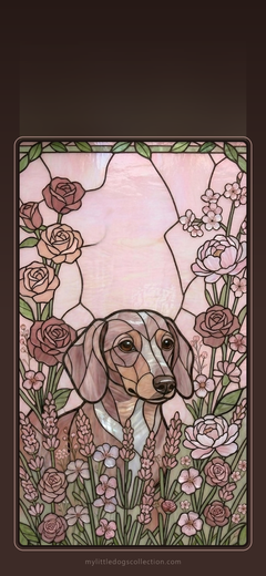 Dachshund wallpaper, Rose Garden