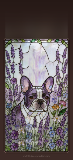 French Bulldog wallpaper, Lavender