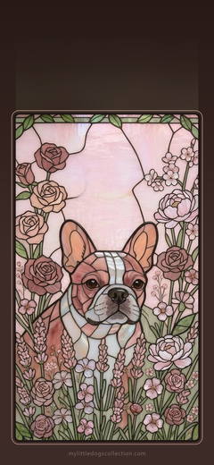 French Bulldog wallpaper, Rose Garden