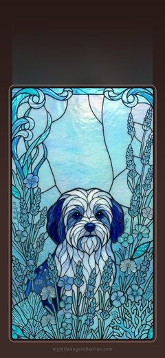 Maltese wallpaper, Ocean Blue