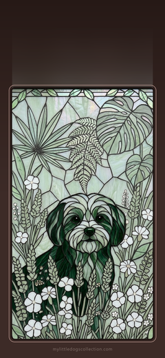 Maltese wallpaper, Botanical Green