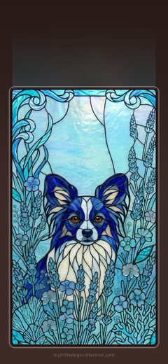Papillon wallpaper, Ocean Blue
