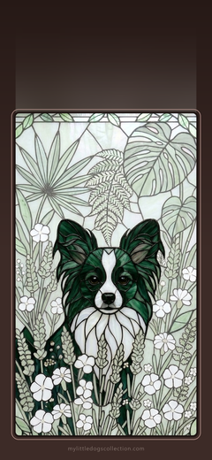 Papillon wallpaper, Botanical Green