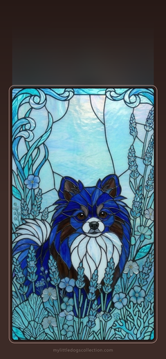 Pomeranian wallpaper, Ocean Blue