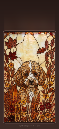 Toy Poodle wallpaper, Autumn Warmth