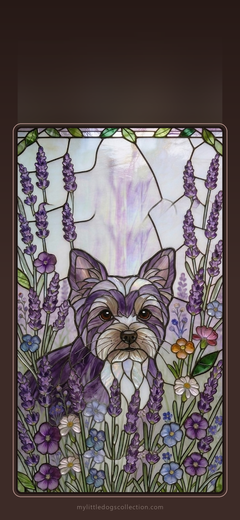 Yorkie wallpaper, Lavender