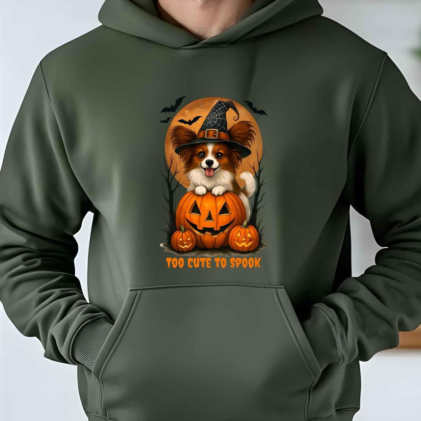 Cute Halloween Unisex Premium Hoodie Papillon Witch