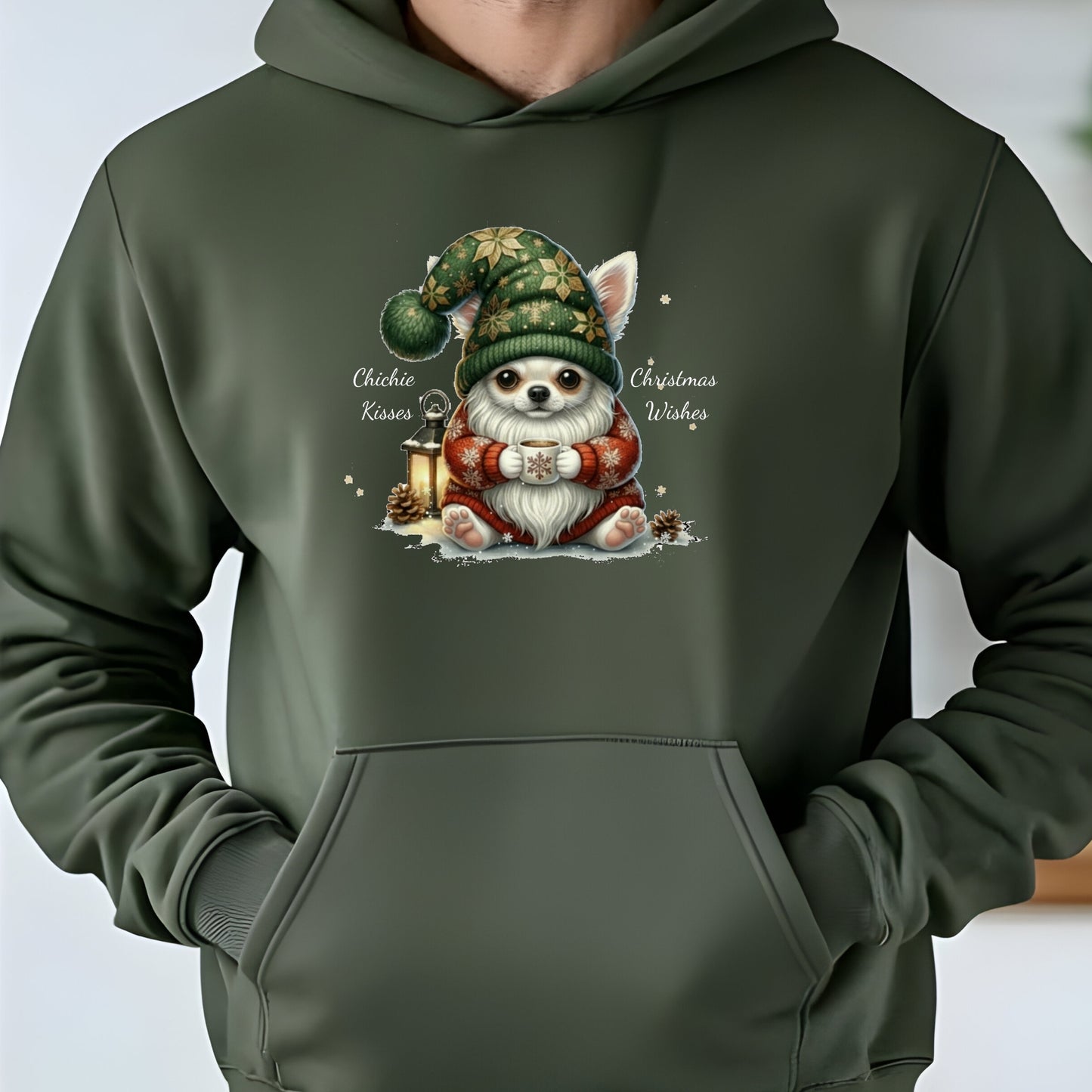 Magical Chihuahua Christmas Gnome Unisex Premium Hoodie – Cozy Joy for Dog Lovers