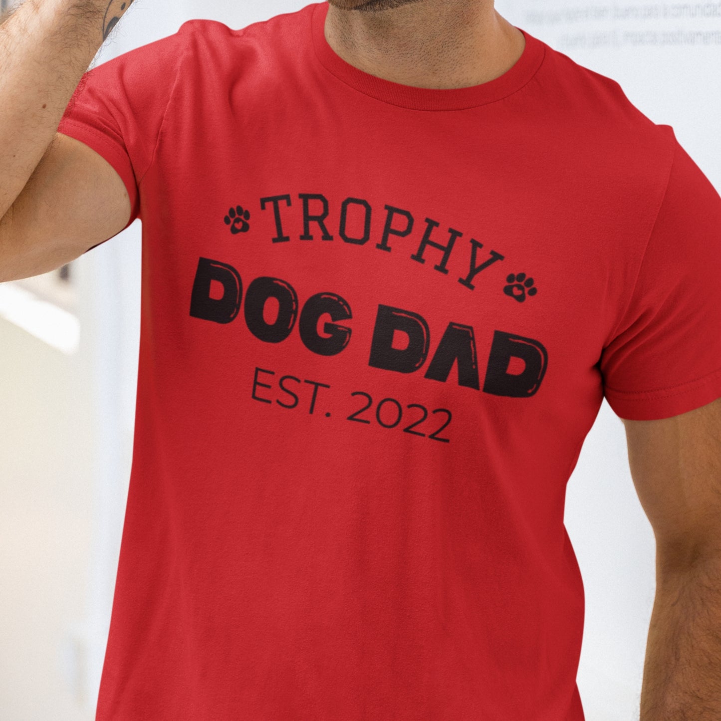 Trophy Dog Dad Premium Tee Valentines Day