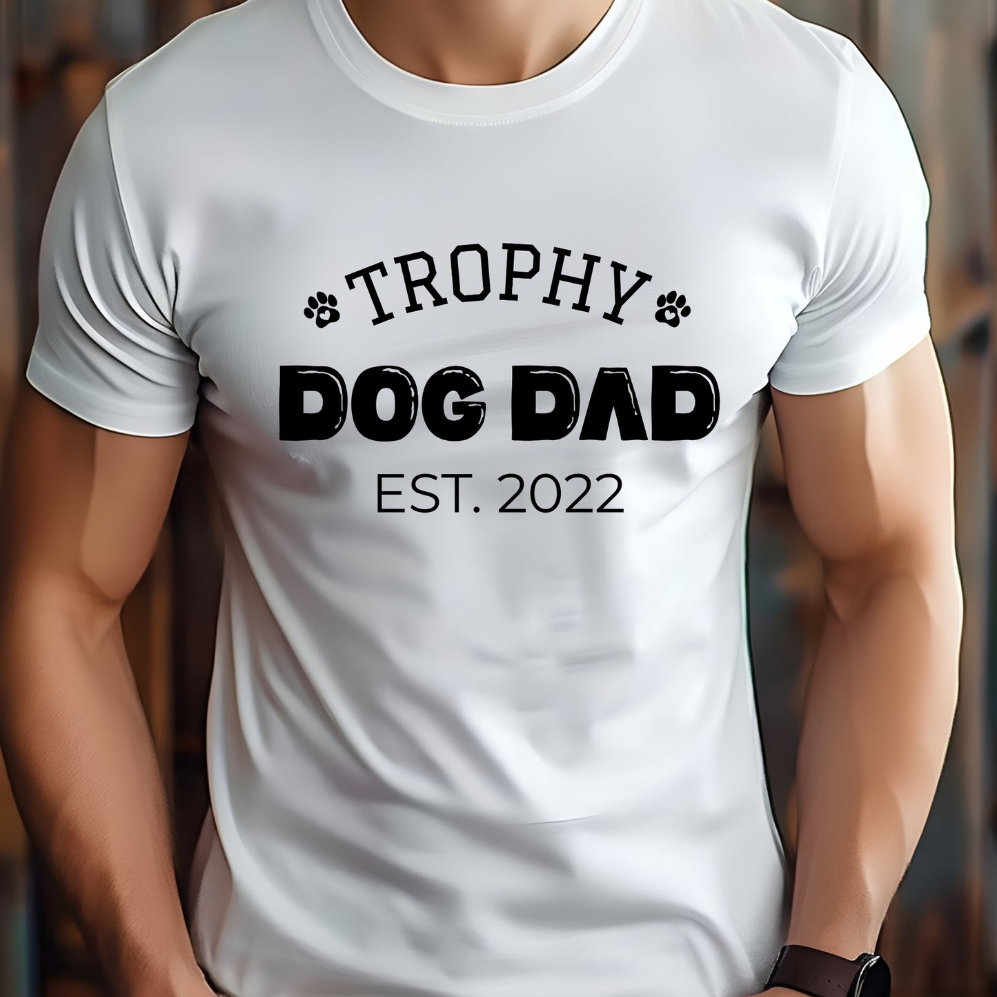 Trophy Dog Dad Premium Tee Valentines Day