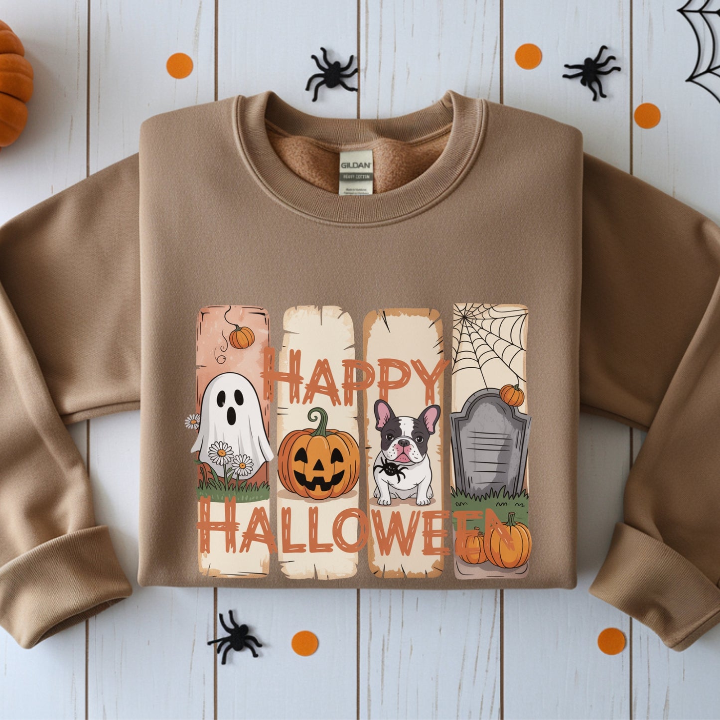 Cozy Frenchie Halloween Sweatshirt – Dog Lover Gift