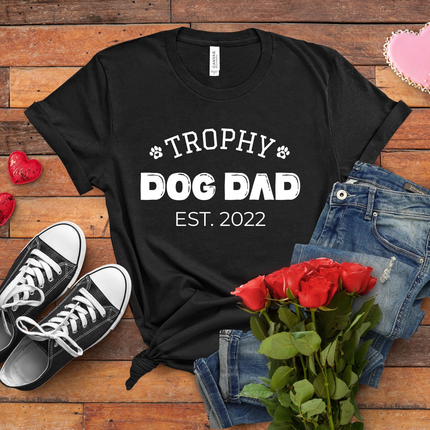 Trophy Dog Dad Premium Tee Valentines Day