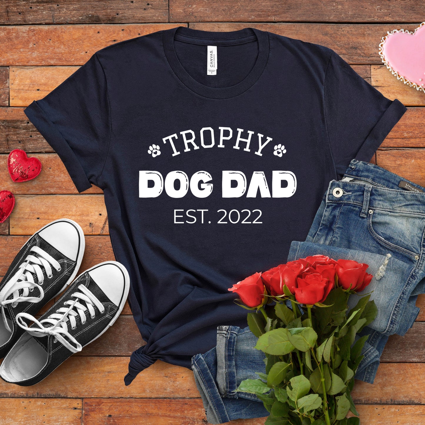 Trophy Dog Dad Premium Tee Valentines Day