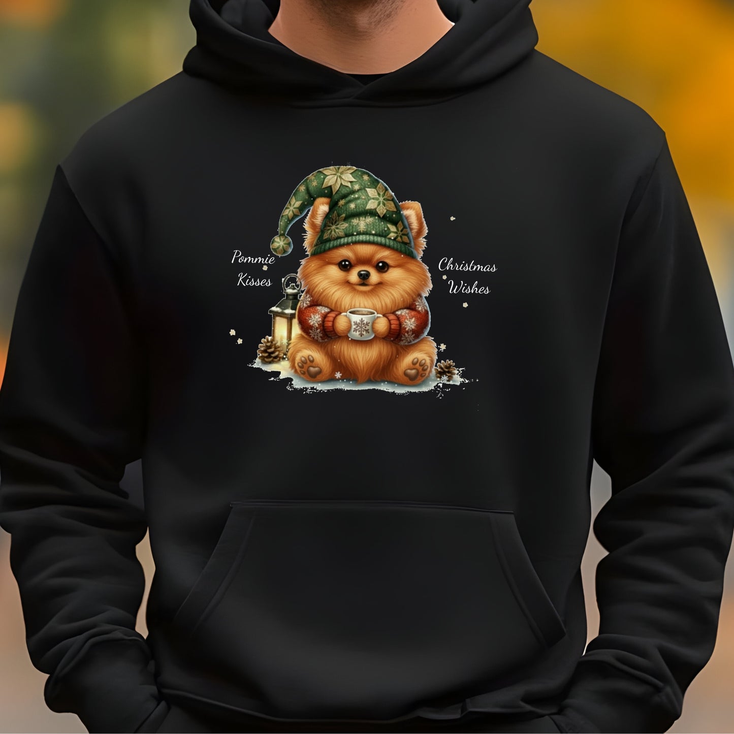 Magical Pomeranian Christmas Gnome Unisex Premium Hoodie – Cozy Joy for Dog Lovers