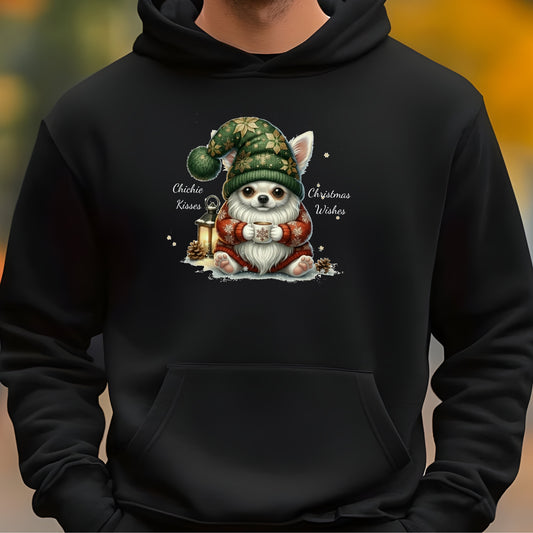 Magical Chihuahua Christmas Gnome Unisex Premium Hoodie – Cozy Joy for Dog Lovers