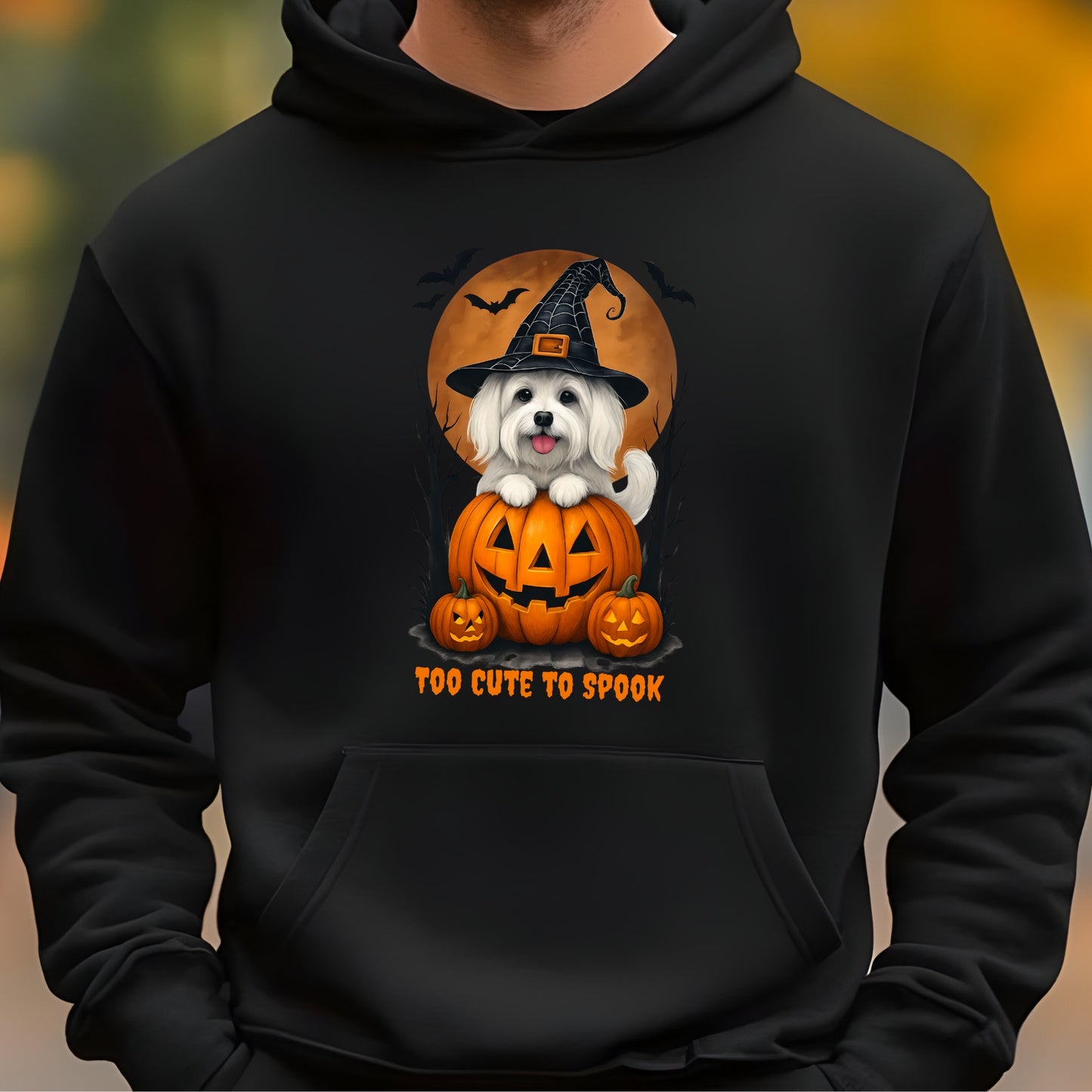 Cute Halloween Unisex Premium Hoodie Maltese Witch
