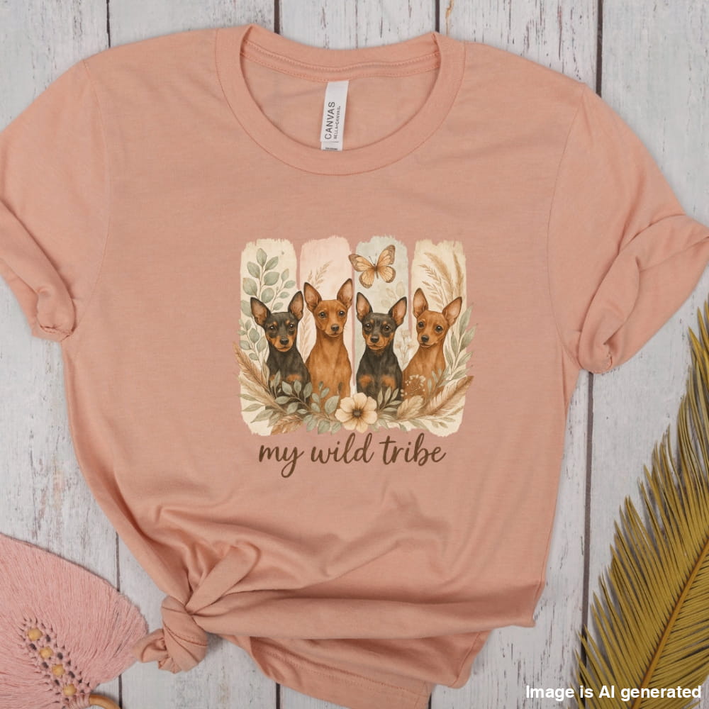 Brushstroke Mini Pin Women’s Premium Tee - Heather Peach / S - T-SHIRTS