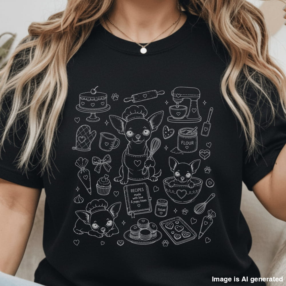 Chihuahua Mom Baking Premium Tee - T-SHIRTS