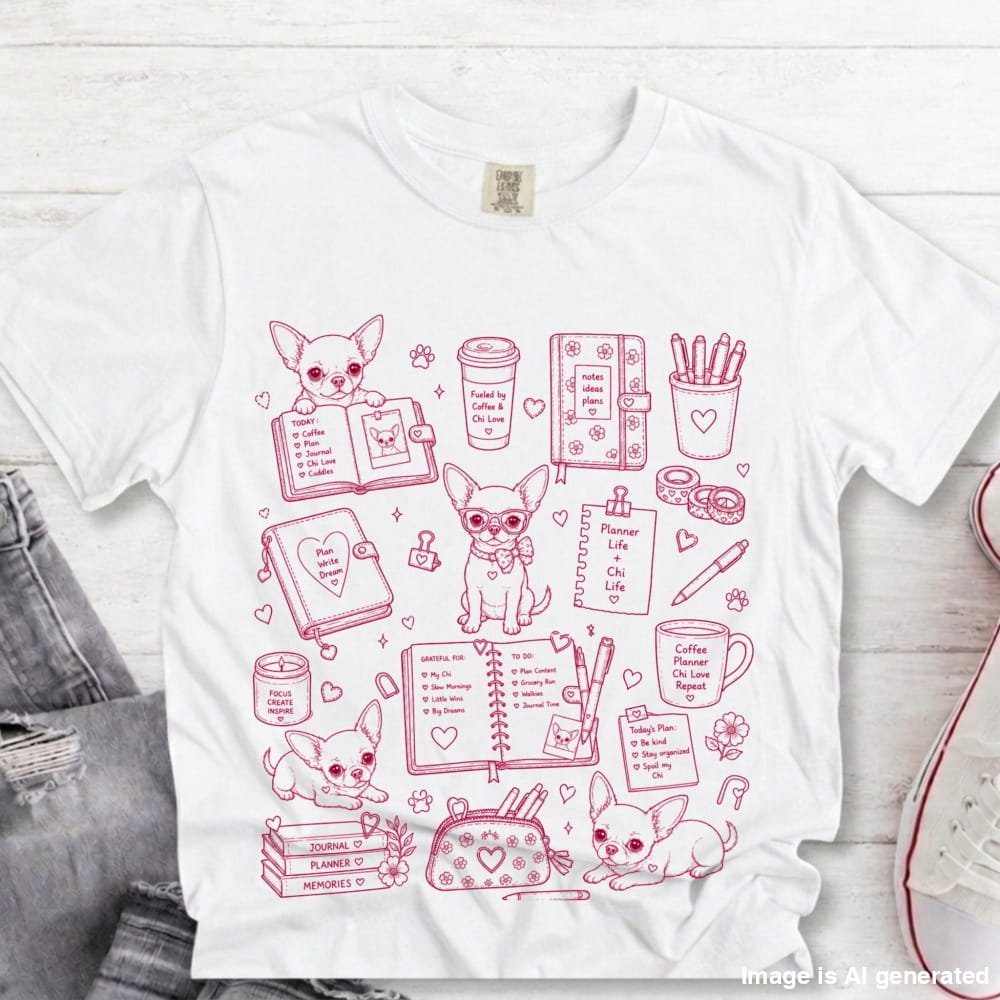 Chihuahua Mom Journaling Premium Tee - White / S - T-SHIRTS