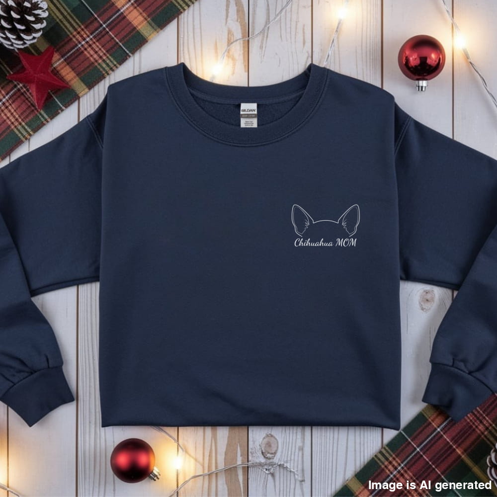 ’Chihuahua MOM’ Premium Sweatshirt - S / Navy - SWEATSHIRTS