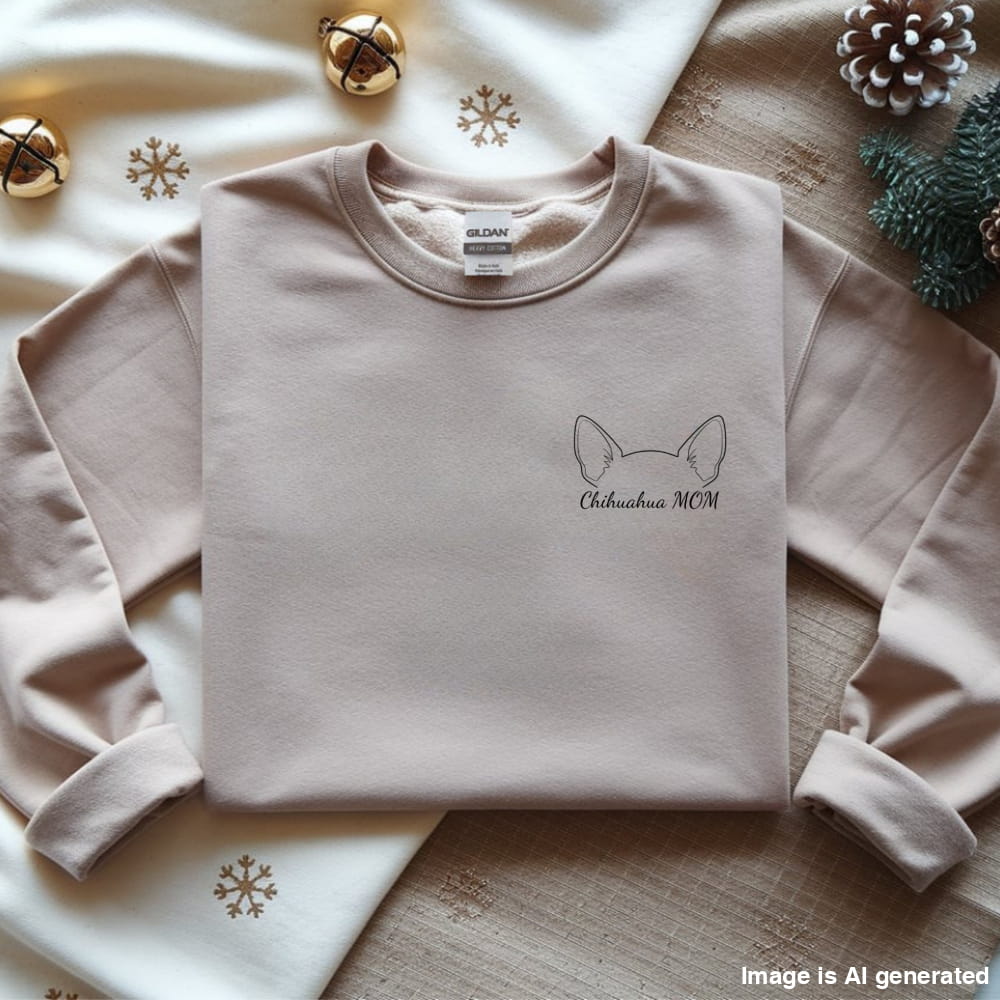 ’Chihuahua MOM’ Premium Sweatshirt - S / Sand - SWEATSHIRTS