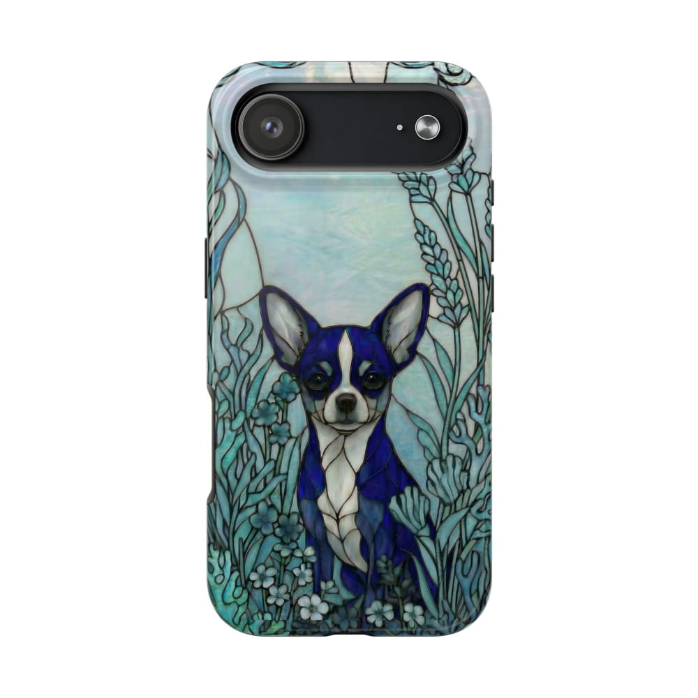 Chihuahua Stained Glass Style Tough Case, Alert & True Theme - iPhone 17 Air - Phone Case