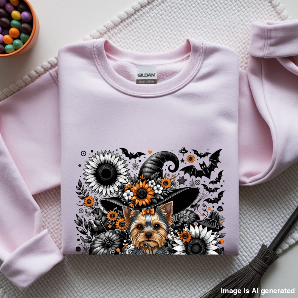 Copy of Cute to Spook – Halloween Yorkie Unisex Premium Sweatshirt - S / Light Pink - SWEATSHIRTS