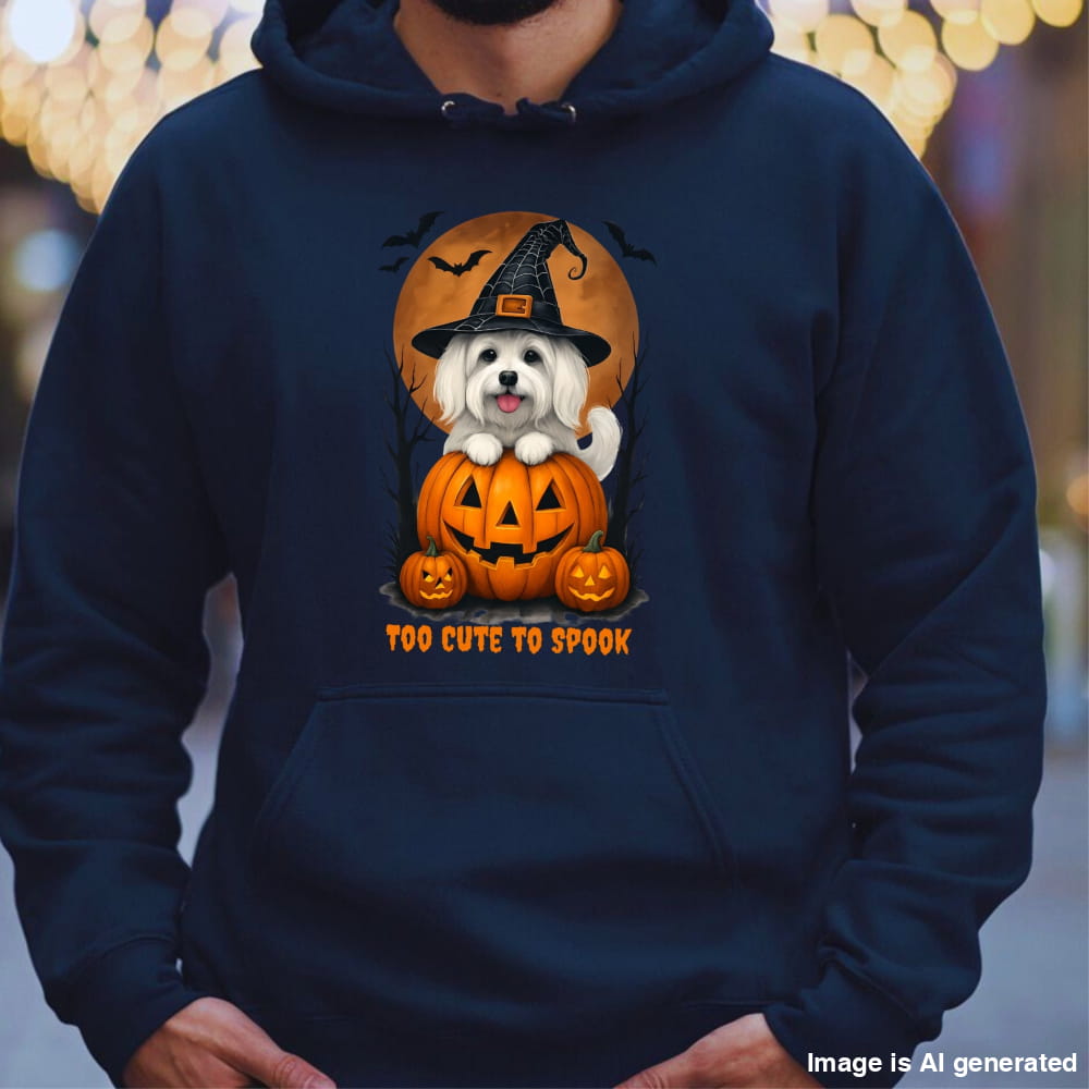 Cute Halloween Unisex Premium Hoodie Maltese Witch - HOODIES