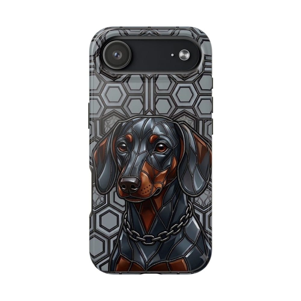 Dachshund Stained Glass Style Tough Case - iPhone 17 Air - Phone Case