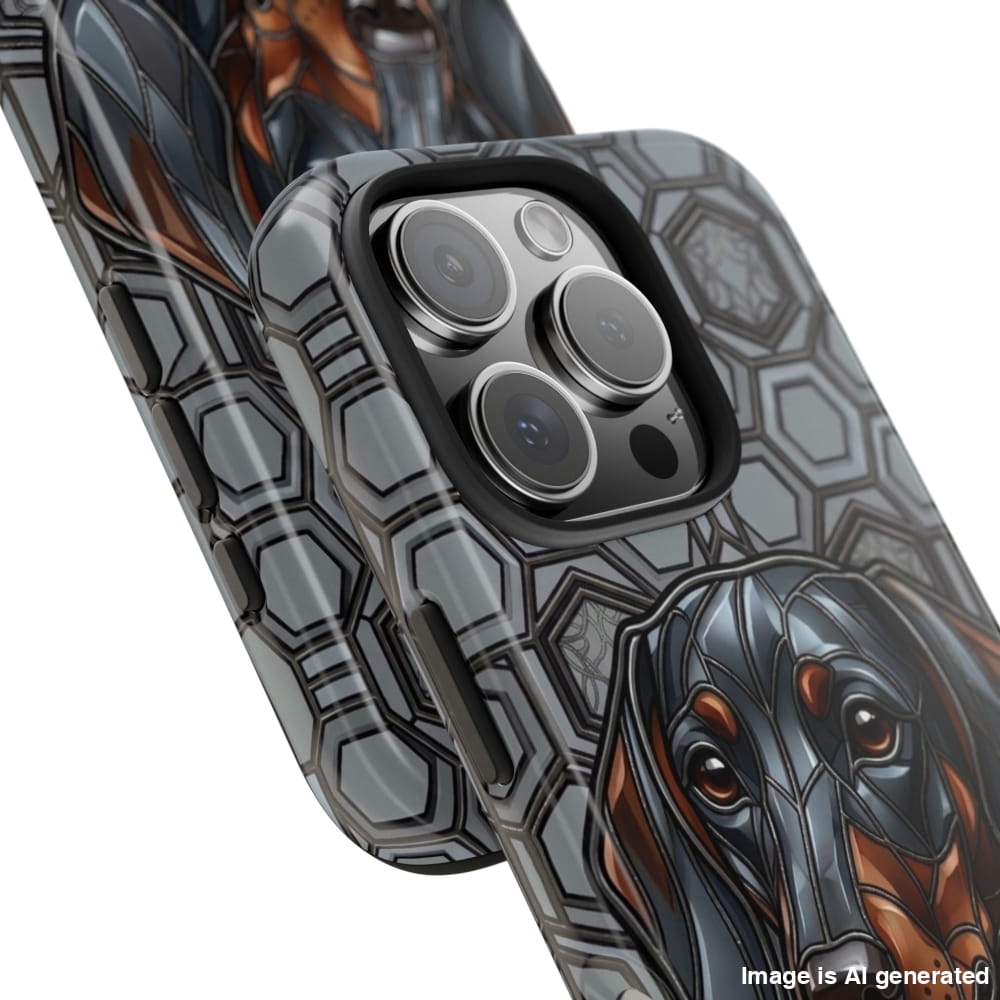 Dachshund Stained Glass Style Tough Case - Phone Case