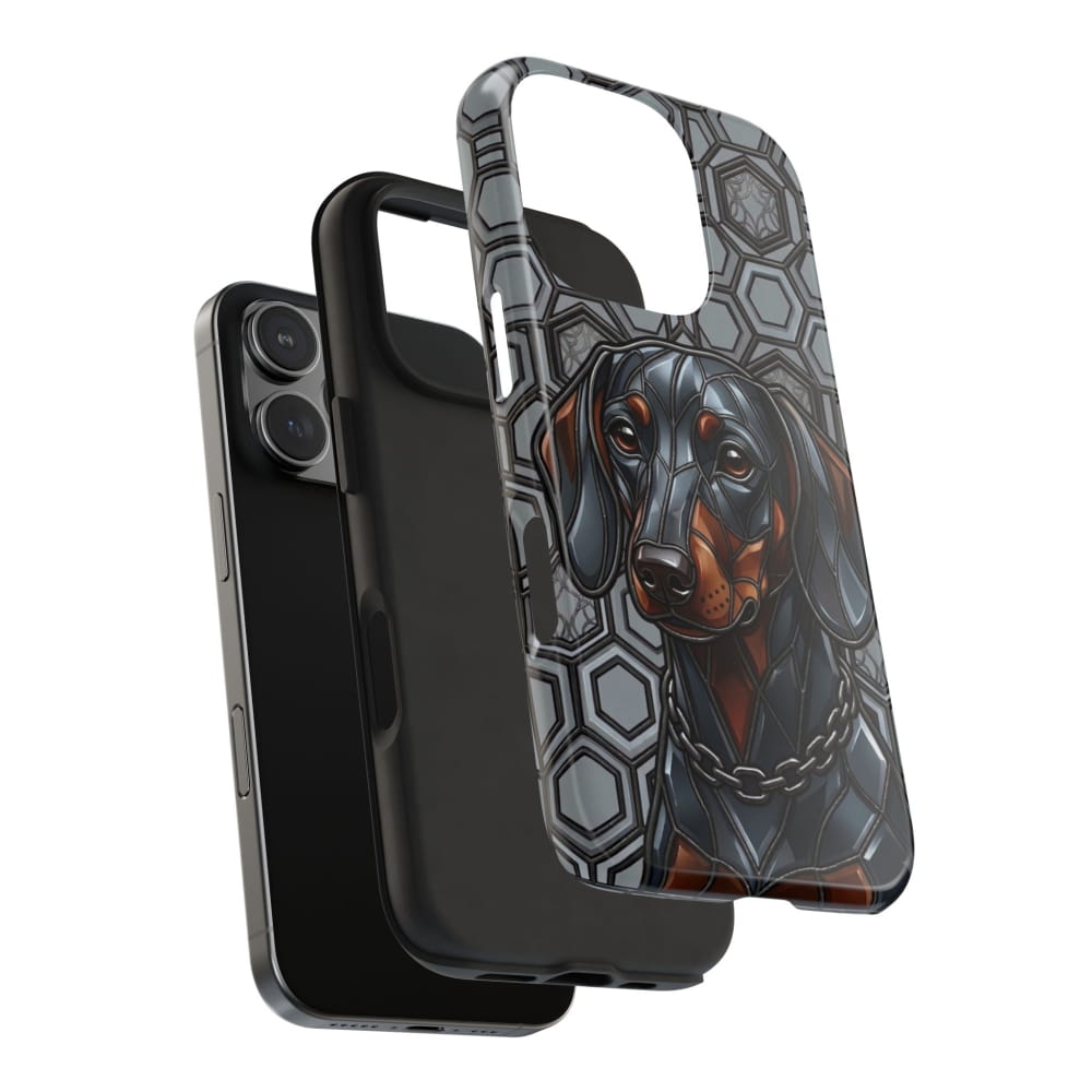 Dachshund Stained Glass Style Tough Case - Phone Case