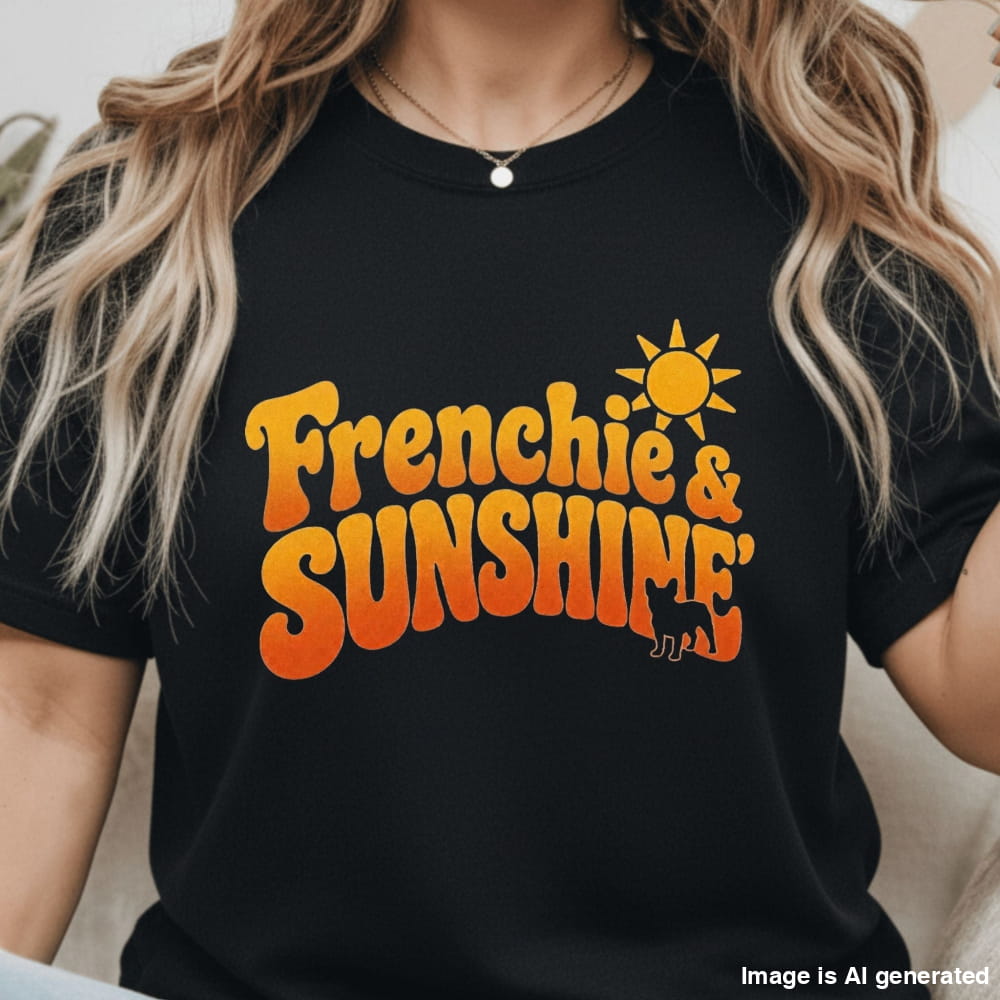 Frenchie Sunshine Retro Premium Tee - T-SHIRTS