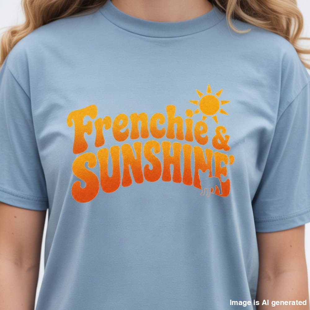 Frenchie Sunshine Retro Premium Tee - T-SHIRTS