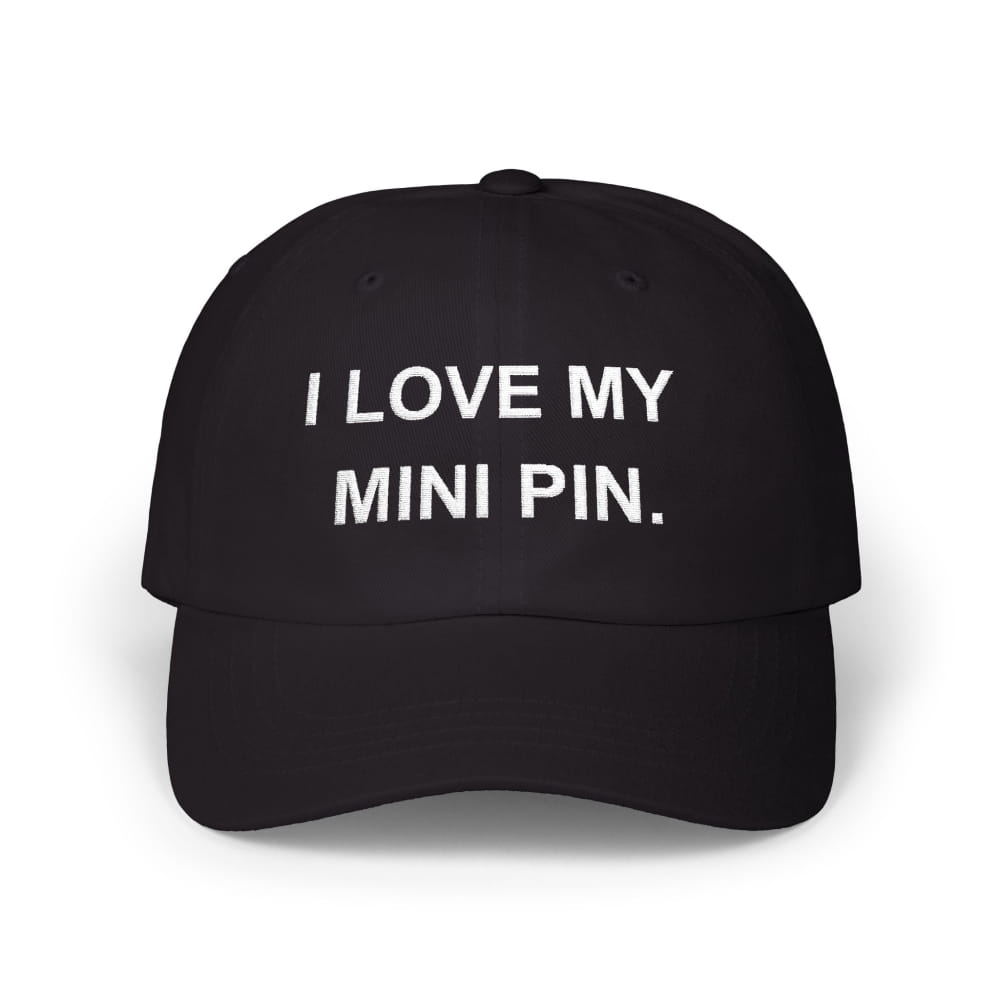 Funny Dad Cap I love my Mini Pin - Black / One size - Hats
