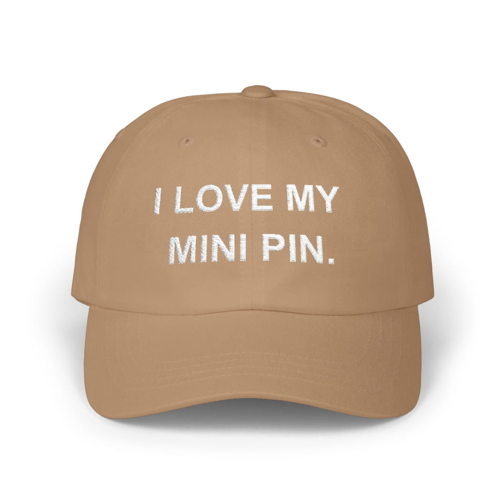 Funny Dad Cap I love my Mini Pin - Khaki / One size - Hats