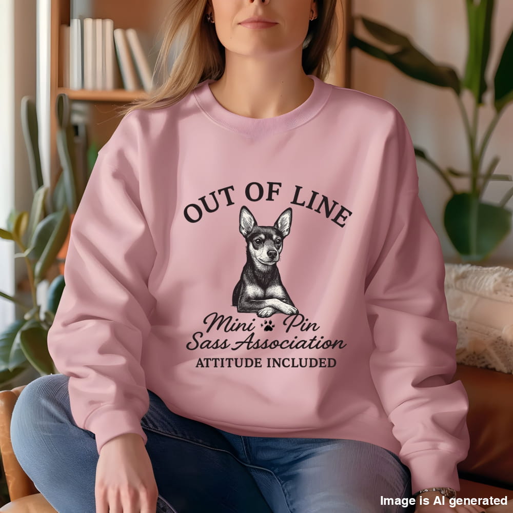 Funny Unisex Premium Sweatshirt Out of Line Mini Pin Lover Gift - S / Light Pink - SWEATSHIRTS